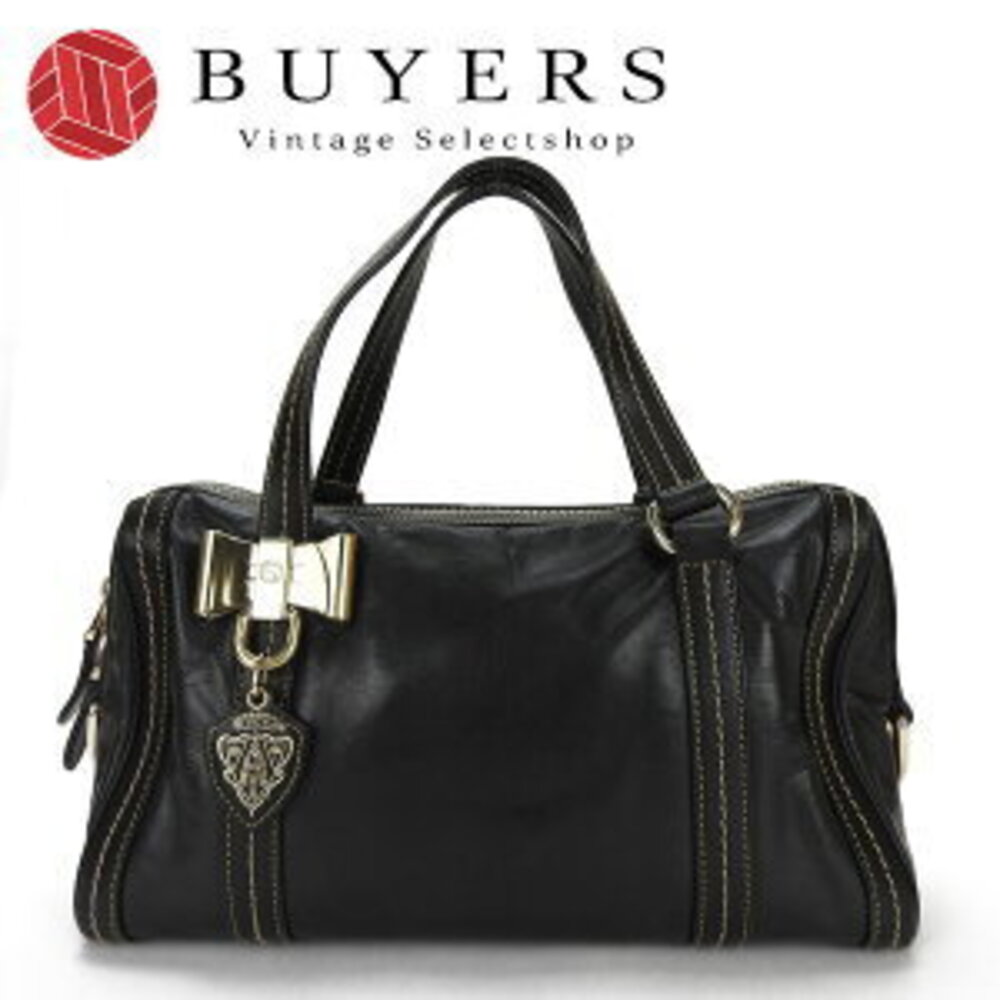 Gucci Handbag Rion Leather Black GUCCI Hand Bag